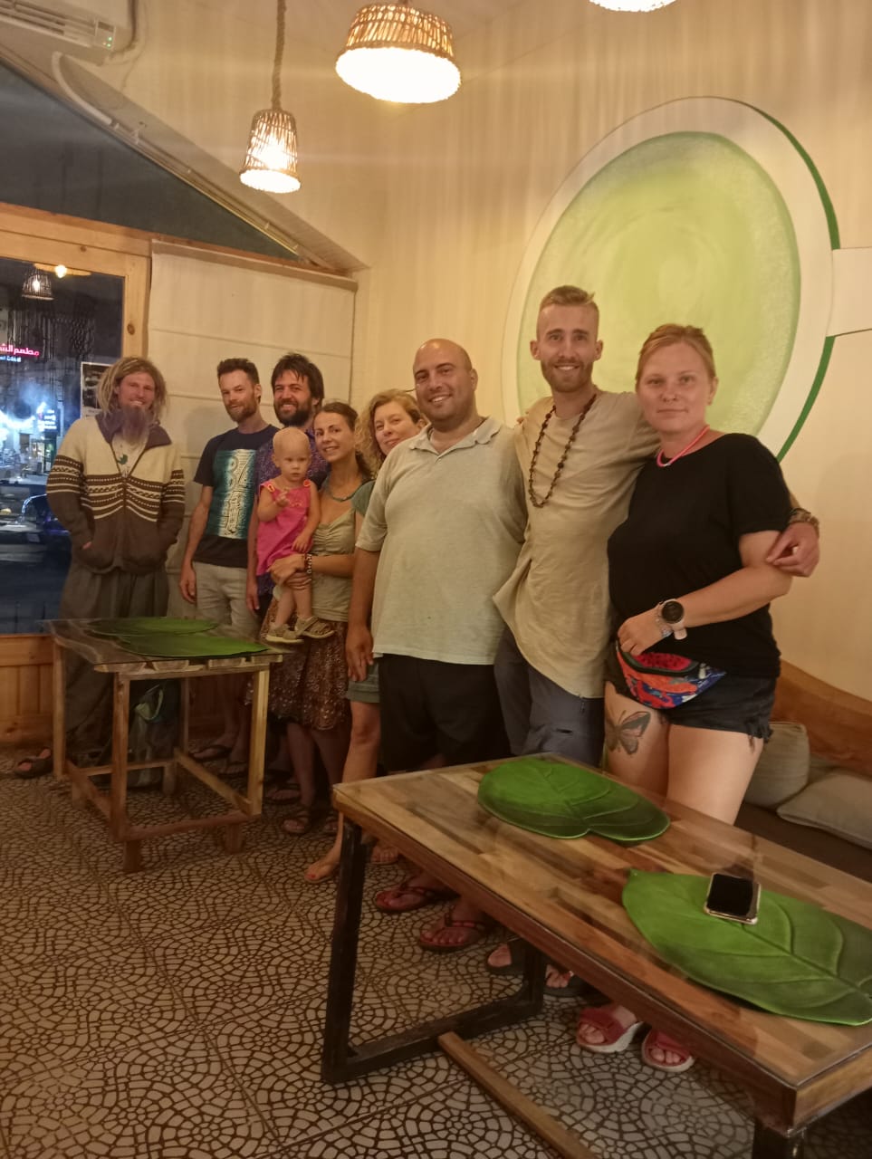 Students and teachers gathered over dinner in Dahab